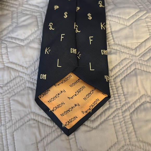 Vintage Pierre Cardin Dark Navy Men’s Tie EUC - Picture 3 of 4